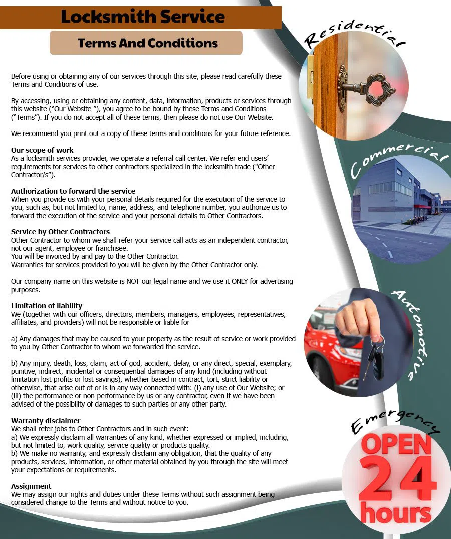 Interstate Locksmith Shop Fort Lauderdale, FL 954-364-3659 - Terms-and-conditions